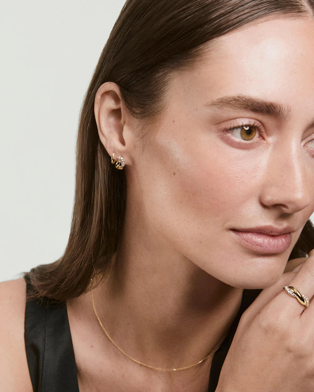 Azel™ Brioche Pavé Earrings 03